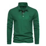 Herren-Poloshirt mit langem ärmelschnitt | Alltagstauglich – Grün