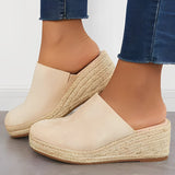 Cassarah - Elegante Sommer-Keilsandalen für Damen – Beige