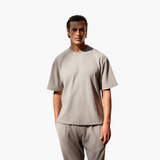 Plissee-Zweiteiler mit Kurzarmhemd - Herren Sommer-Set – Grau