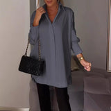 Zoe™ - Damen Revershemd – GRAU