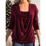 Marlee - Elegantes Pailletten-Oberteil für Damen – Rot