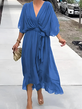 Sherry | Wickel Midikleid – Blau (Fast ausverkauft)