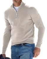 Pullover Herren Strick Reißverschluss | Alltag Komfort – Grau