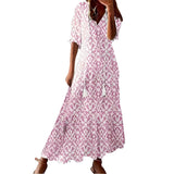Daley - Bohemian-Kleid für Damen in Überlänge – Lotuswurzel-Farbe