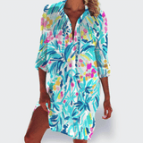 Kallie | Drapiert Kleid – Himmelblau