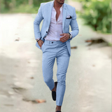 Danilo™ - Eleganter Herren Anzug (Sakko+Hose) – Hellblau
