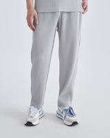 Robert | Lockere Passform Elastischer Bund Baumwoll-Rippstrick-Hose – Grau