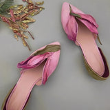 Jennifer - Stilvolle flache Damenschuhe mit Blumenmuster – Lila