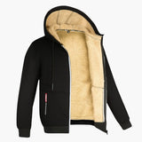 Kapuzen Winterjacke für Herren – Schwarz