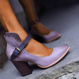 Irene - Stilvolle Sandalen mit klobigem Absatz für Damen – Lila