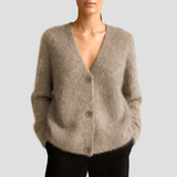 Weide | Gemütlicher Knopf-Cardigan – Beige
