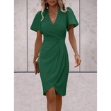 Evelina – Elegantes Wickelkleid – Grün