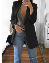 Trendy Damen Blazermantel - Elise – Schwarz