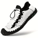 Razam – Lederturnschuh Mit Rutschfester Sohle – Weiß