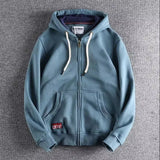 Max | Herren Zip-Hoodie Fleece Kapuzenpullover Casual – Türkisblau