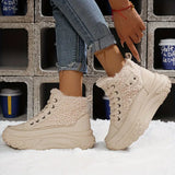 Nicolette – Schneestiefel aus Samt – Khaki