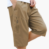 Herren-Bermudashorts mit Taschen für die alltägliche Freizeit – Khaki