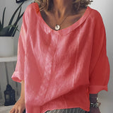 Marion Kaye - Umlegekragen Bluse – Rosa