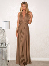 Serene - Umwandelbares Maxikleid – Braun