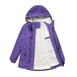 Ava - Wattierte Winterjacke mit Kapuze – Violett