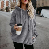 Casual Kapuzen Hoodie Pullover – Grau