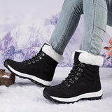 Hochwertige thermo-wanderstiefel für damen – Schwarz