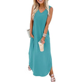 Obermeier – Sommer Maxi Kleid – Blau