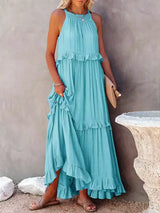 Fien | Elegantes Sommerkleid – Himmelblau