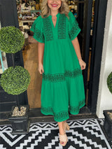 Hanna - Elegantes Boho-Kleid – Grün (Fast ausverkauft)