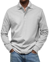 Oliver - Langarm-Poloshirt – Weiß