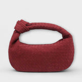 Natela Große Geflochtene Damenhandtasche Mit Elegantem Knotendesign - Ideal Für Jeden Anlass – Rot