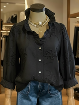Venara - Elegante Freizeitbluse – Schwarz
