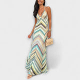 Remi - Buntes Fischgrät-Maxi-Kleid von Missoni – Grün