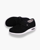 Damen Bequeme Atmungsaktive Schuhe | Extra Breite – Schwarz