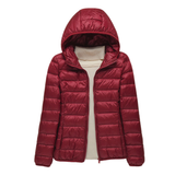 NOLA – Ultraleichte wattierte Jacke – Weinrot