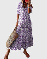 Amalia™ | Retro Bohemian Sommerkleid – Lila