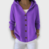 Dariane – Strickjacke mit Knopfleiste – Violett