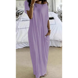 Ulissa - Schulterfreies Maxikleid – Helllila