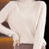 Karmen - Gemütlicher Retro-Strickpullover – Milchig