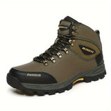 Winterschuhe Herren | Hoher Schnitt Outdoor Stiefel Mit Schnürung – Grün 2