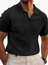 Kurzarm-Polo in lässigem Stil für Herren – Eleganz und täglicher Komfort – Schwarz