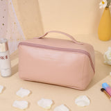 Kosmetiktasche Reise Groß – Eleganter Make-up Organizer für Damen mit Reißverschluss – Rosa