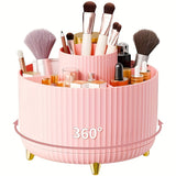 ElegantSpin 360° Drehbarer Organizer – Kosmetik Aufbewahrung – Hellrosa