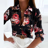 Damen Bluse | Klassischer Kragen – Rot
