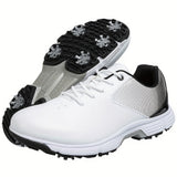 Thestron™ Wasserdichte Golfschuhe Mit Rutschfester Sohle Und Komfortabler Innenpolsterung – Weiß und Schwarz