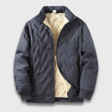 Stefan | Nylonjacke mit kuscheligem Plüschfutter – Grau