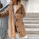Stilvolle, weiche teddy-jacke – Beige