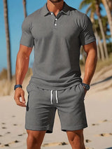 Kelvin - Lässiges Zweiteiliges Sportset – Grau
