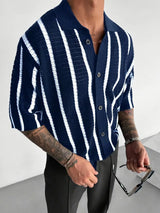 Cordell - Atmungsaktiver Pullover Mit Kurzen Ärmeln – Blau