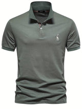 Noah | Slim Fit Klassisches Poloshirt mit sportlichem Kragen-Detail – Grün